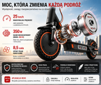 REVO Nova – Hulajnoga elektryczna 350 W | Zasięg do 35 km | Akumulator 36 V 7,8 Ah | Opony Honeycomb 8,5"