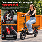 REVO Zenith – Hulajnoga Elektryczna 500 W – Zasięg do 35 km – Bateria 36 V 7,5 Ah – Koła 12″ – Z Siodełkiem