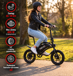 REVO Volt – Elektryczny Rower Biegowy 350 W – Zasięg 15–20 km – Bateria 36 V – Składany – Przednie i Tylne Hamulce Tarczowe