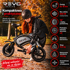 REVO Volt – Elektryczny Rower Biegowy 350 W – Zasięg 15–20 km – Bateria 36 V – Składany – Przednie i Tylne Hamulce Tarczowe