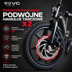 REVO Volt – Elektryczny Rower Biegowy 350 W – Zasięg 15–20 km – Bateria 36 V – Składany – Przednie i Tylne Hamulce Tarczowe